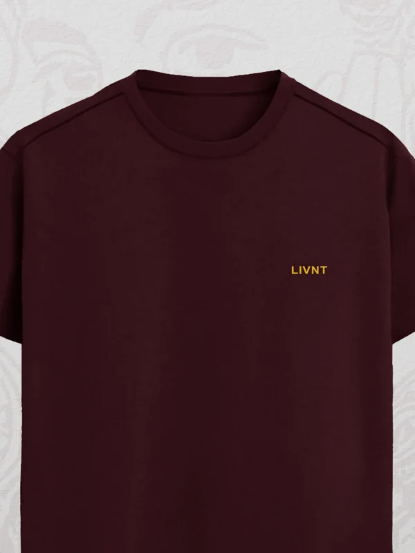 Maroon Ornate Reverie front view with LIVNT logo