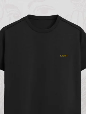 Black Ornate Reverie front view with minimal LIVNT logo