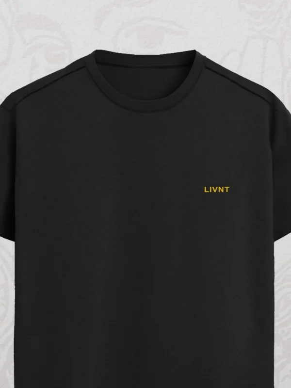 Black Ornate Reverie front view with minimal LIVNT logo