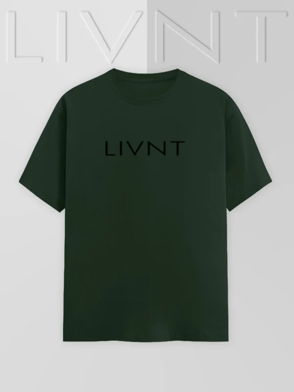 LIVNT Bottle Green Logo T-Shirt – Front View